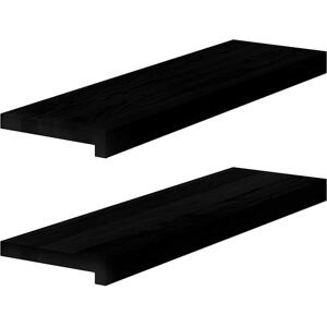 vidaXL Vindueskarm - 70x20x2 cm, 2 stk, Mørk brun, Massiv eg vidaXL Vindueskarm - 70x20x2 cm, 2 stk, Mørk brun, Massiv eg