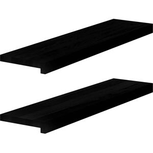 vidaXL Dark Brown 80x20x2 cm Solid Oak Window Sill - Window Type vidaXL Dark Brown 80x20x2 cm Solid Oak Window Sill - Window Type