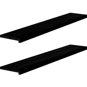 vidaXL Window Sills 2 pcs Dark Brown 140x25x2 cm Solid Wood Oak - Window Sills vidaXL Window Sills 2 pcs Dark Brown 140x25x2 cm Solid Wood Oak - Window Sills