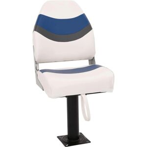vidaXL Boat Seat Set High Backrest White Blue - Boat Seat Set vidaXL Boat Seat Set High Backrest White Blue - Boat Seat Set