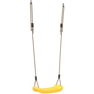 vidaXL Outdoor Swing Seat for Kids - Ergonomic, Adjustable Rope, Yellow - Outdoor Swing Seat vidaXL Outdoor Swing Seat for Kids - Ergonomic, Adjustable Rope, Yellow - Outdoor Swing Seat