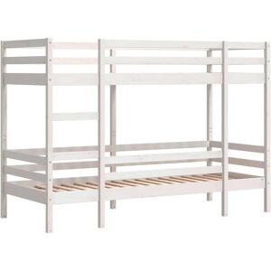 vidaXL Bunk Bed White 80x200 cm Solid Wood Pine - Bunk Bed vidaXL Bunk Bed White 80x200 cm Solid Wood Pine - Bunk Bed