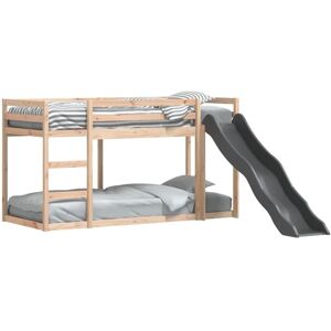 vidaXL Bunk Bed with Slide and Ladder - Space-Saving Loft Bed Frame 90x190 cm vidaXL Bunk Bed with Slide and Ladder - Space-Saving Loft Bed Frame 90x190 cm