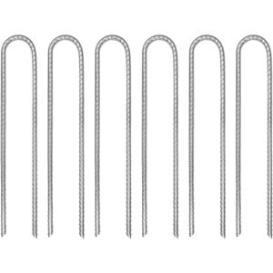 vidaXL Tent Pegs Ground Peg Outdoor Camping Peg U-shaped Galvanised Steel vidaXL Tent Pegs Ground Peg Outdoor Camping Peg U-shaped Galvanised Steel