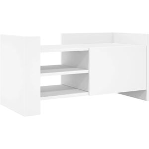 Meuble TV vidaXL Blanc 80x35x40 cm Bois d'ingénierie - Publicité Meuble TV vidaXL Blanc 80x35x40 cm Bois d'ingénierie - Publicité