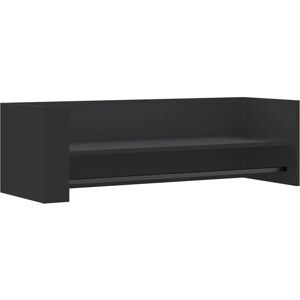 vidaXL Wall Shelf Floating Shelf Wall Storage Shelf Black Engineered Wood - Wall Shelf vidaXL Wall Shelf Floating Shelf Wall Storage Shelf Black Engineered Wood - Wall Shelf