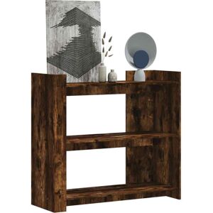 vidaXL Smoked Oak Console Table - 100x35x90 cm - Engineered Wood vidaXL Smoked Oak Console Table - 100x35x90 cm - Engineered Wood