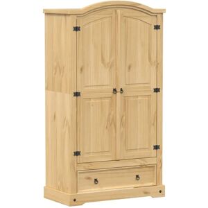 vidaXL Wardrobe Corona 102x52x186 cm Solid Wood Pine - Wardrobe vidaXL Wardrobe Corona 102x52x186 cm Solid Wood Pine - Wardrobe