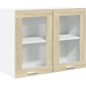 vidaXL Armoire en verre Sonoma Chêne - 80x31x60 cm - Publicité vidaXL Armoire en verre Sonoma Chêne - 80x31x60 cm - Publicité