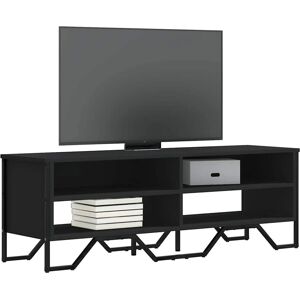 vidaXL Black 122x34x41 cm Engineered Wood TV Cabinet - TV Unit vidaXL Black 122x34x41 cm Engineered Wood TV Cabinet - TV Unit