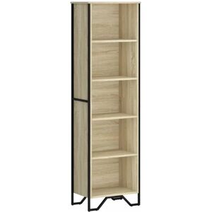 vidaXL Bookcase Sonoma Oak 50x31x106 cm Engineered Wood - Bookcase vidaXL Bookcase Sonoma Oak 50x31x106 cm Engineered Wood - Bookcase