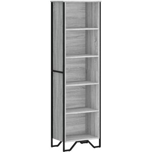 vidaXL Grey Sonoma Bookcase - 50x31x169 cm - Modern Storage Cabinet vidaXL Grey Sonoma Bookcase - 50x31x169 cm - Modern Storage Cabinet