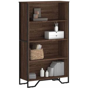 vidaXL Brown Oak Bookcase 80x31x137.5 cm - Storage vidaXL Brown Oak Bookcase 80x31x137.5 cm - Storage