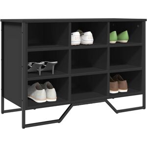 vidaXL Shoe Cabinet Black 90x38x61.5 cm Engineered Wood - Shoe Cabinet vidaXL Shoe Cabinet Black 90x38x61.5 cm Engineered Wood - Shoe Cabinet
