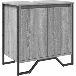 vidaXL Grey Sonoma Bathroom Sink Cabinet - Bathroom Storage Furniture vidaXL Grey Sonoma Bathroom Sink Cabinet - Bathroom Storage Furniture