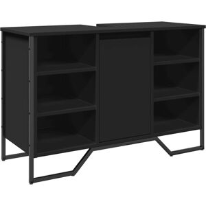 vidaXL Czarna szafka pod umywalkę 91x35x60 cm - Szafka pod umywalkę vidaXL Czarna szafka pod umywalkę 91x35x60 cm - Szafka pod umywalkę