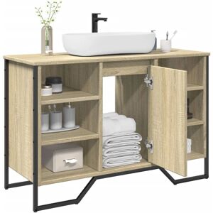 vidaXL Sonoma Oak Bathroom Sink Cabinet - 91x35x60 cm vidaXL Sonoma Oak Bathroom Sink Cabinet - 91x35x60 cm