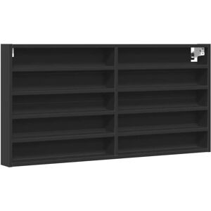 vidaXL Vitrine Noire 100x8.5x50 cm Bois Engineer - Vitrine - Publicité vidaXL Vitrine Noire 100x8.5x50 cm Bois Engineer - Vitrine - Publicité