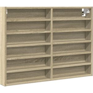 vidaXL Sonoma Oak Wall Mounted Cabinet - Vitrine Cabinet - 80x8.5x58 cm - Durable engineered wood vidaXL Sonoma Oak Wall Mounted Cabinet - Vitrine Cabinet - 80x8.5x58 cm - Durable engineered wood