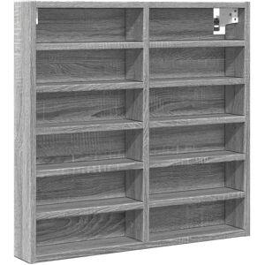 vidaXL Vitrine Murale Armoire Gris Sonoma - Étagère vidaXL Vitrine Murale Armoire Gris Sonoma - Étagère