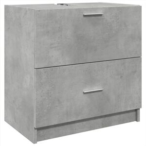 Zestaw mebli łazienkowych vidaXL - Wielowarstwowe drewno szare - 59x37x59 cm Zestaw mebli łazienkowych vidaXL - Wielowarstwowe drewno szare - 59x37x59 cm