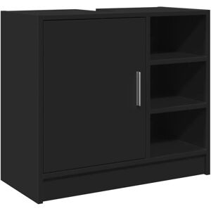 vidaXL Sink Cabinet Black - 63x29x55 cm - Engineered Wood vidaXL Sink Cabinet Black - 63x29x55 cm - Engineered Wood