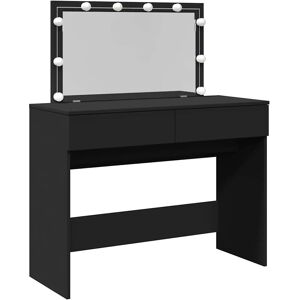 vidaXL Black LED Dressing Table - Bedroom Furniture vidaXL Black LED Dressing Table - Bedroom Furniture