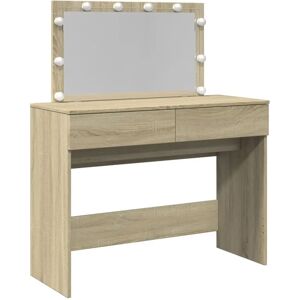 vidaXL Sonoma Oak LED Dressing Table - Dressing Table vidaXL Sonoma Oak LED Dressing Table - Dressing Table