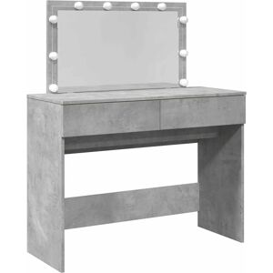 vidaXL Dressing Table with LED Concrete Grey - Dressing Table vidaXL Dressing Table with LED Concrete Grey - Dressing Table