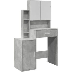 vidaXL Grey Concrete Dressing Table with Cabinet - Furniture vidaXL Grey Concrete Dressing Table with Cabinet - Furniture