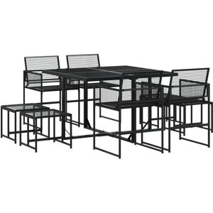 vidaXL Garden Dining Set 9 Piece Outdoor Table and Chair - Garden Furniture vidaXL Garden Dining Set 9 Piece Outdoor Table and Chair - Garden Furniture