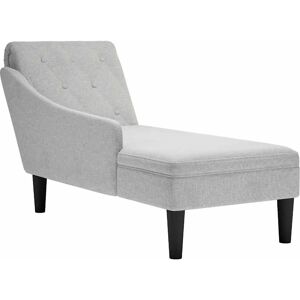 vidaXL Grijze Stoffen Relaxfauteuil - Chaise Lounge vidaXL Grijze Stoffen Relaxfauteuil - Chaise Lounge