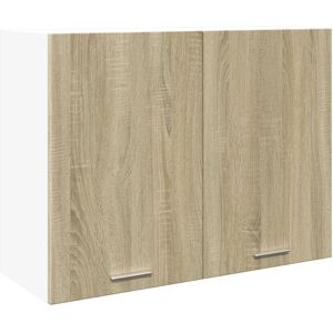 vidaXL Wall Mounted Storage Cabinet - Sonoma Oak - Engineered Wood - 80x31x60 cm - Kitchen Storage vidaXL Wall Mounted Storage Cabinet - Sonoma Oak - Engineered Wood - 80x31x60 cm - Kitchen Storage