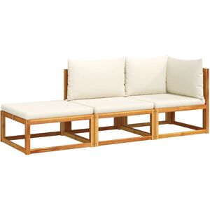 vidaXL Garten-Sofagarnitur - Wetterfestes Akazienholz - Modular Bequeme Kissen vidaXL Garten-Sofagarnitur - Wetterfestes Akazienholz - Modular Bequeme Kissen