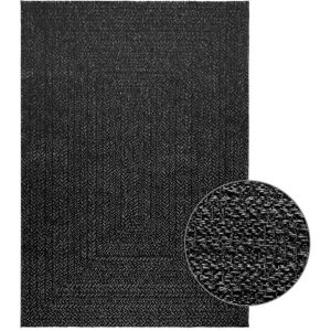 vidaXL Rug ZIZUR Anthracite - Jute Look Indoor Outdoor - Rug vidaXL Rug ZIZUR Anthracite - Jute Look Indoor Outdoor - Rug