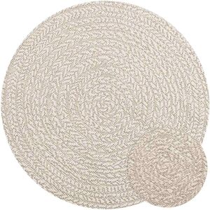 vidaXL Tapis Rond Zizur en Polypropylène - Style Naturel Intérieur Extérieur - Publicité vidaXL Tapis Rond Zizur en Polypropylène - Style Naturel Intérieur Extérieur - Publicité