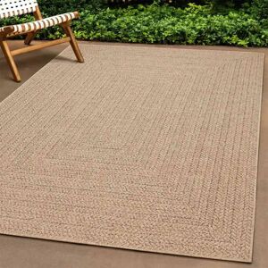 vidaXL ZIZUR Beige Rug - Indoor Outdoor Durable Polypropylene Natural Look vidaXL ZIZUR Beige Rug - Indoor Outdoor Durable Polypropylene Natural Look