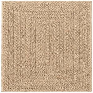 vidaXL Rug ZIZUR Beige 240x240 cm Jute Look Indoor and Outdoor vidaXL Rug ZIZUR Beige 240x240 cm Jute Look Indoor and Outdoor