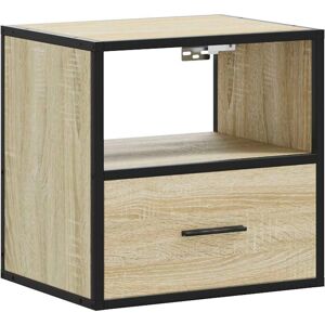 vidaXL Sonoma Oak Wall-mounted Bedside Cabinet - 40x31x39.5 cm vidaXL Sonoma Oak Wall-mounted Bedside Cabinet - 40x31x39.5 cm