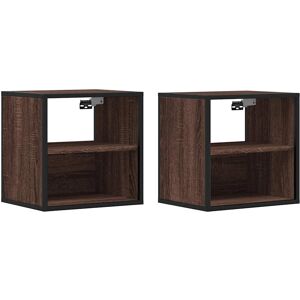 vidaXL Nattbord Eik Veggmontert - Nattbord vidaXL Nattbord Eik Veggmontert - Nattbord