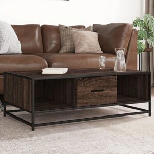vidaXL Brown Oak Coffee Table - Industrial Style vidaXL Brown Oak Coffee Table - Industrial Style