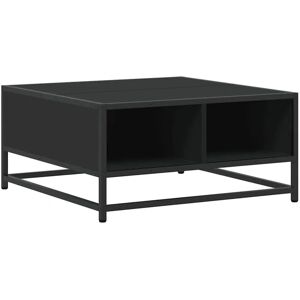 vidaXL Black Engineered Wood Coffee Table - 60.5x60.5x30 cm - Coffee Table vidaXL Black Engineered Wood Coffee Table - 60.5x60.5x30 cm - Coffee Table
