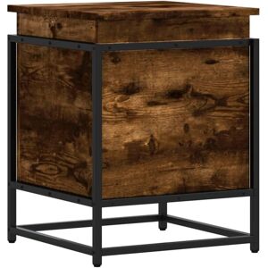 vidaXL Storage Box with Lid Smoked Oak - Storage Box vidaXL Storage Box with Lid Smoked Oak - Storage Box