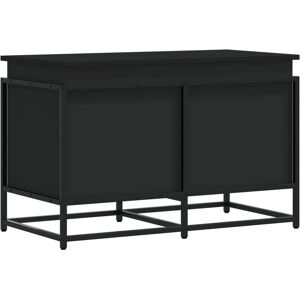 vidaXL Storage Box with Lid Black 80x40x51.5 cm - Storage Box vidaXL Storage Box with Lid Black 80x40x51.5 cm - Storage Box