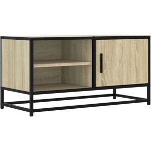 vidaXL Sonoma Oak TV Cabinet - Engineered Wood & Metal vidaXL Sonoma Oak TV Cabinet - Engineered Wood & Metal