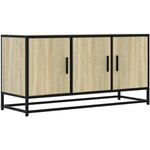 vidaXL Sonoma Oak TV Cabinet - 100x35x50 cm - Media TV Unit - Engineered Wood and Metal vidaXL Sonoma Oak TV Cabinet - 100x35x50 cm - Media TV Unit - Engineered Wood and Metal