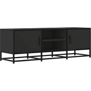 vidaXL TV Cabinet Black 120x35x41 cm Engineered Wood and Metal - TV Cabinet vidaXL TV Cabinet Black 120x35x41 cm Engineered Wood and Metal - TV Cabinet