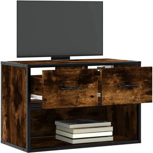vidaXL Smoked Oak TV Cabinet - Media Storage - 100x31x39.5 cm - TV Stand - Industrial Style vidaXL Smoked Oak TV Cabinet - Media Storage - 100x31x39.5 cm - TV Stand - Industrial Style