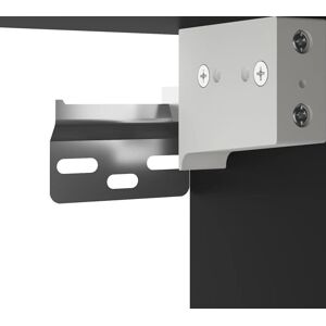 vidaXL TV cabinet - Engineered Wood and Metal - Black - TV cabinet vidaXL TV cabinet - Engineered Wood and Metal - Black - TV cabinet