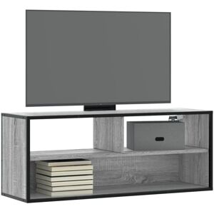 vidaXL TV Cabinet Grey Sonoma 100x31x39.5 cm Engineered Wood and Metal - TV Cabinet vidaXL TV Cabinet Grey Sonoma 100x31x39.5 cm Engineered Wood and Metal - TV Cabinet